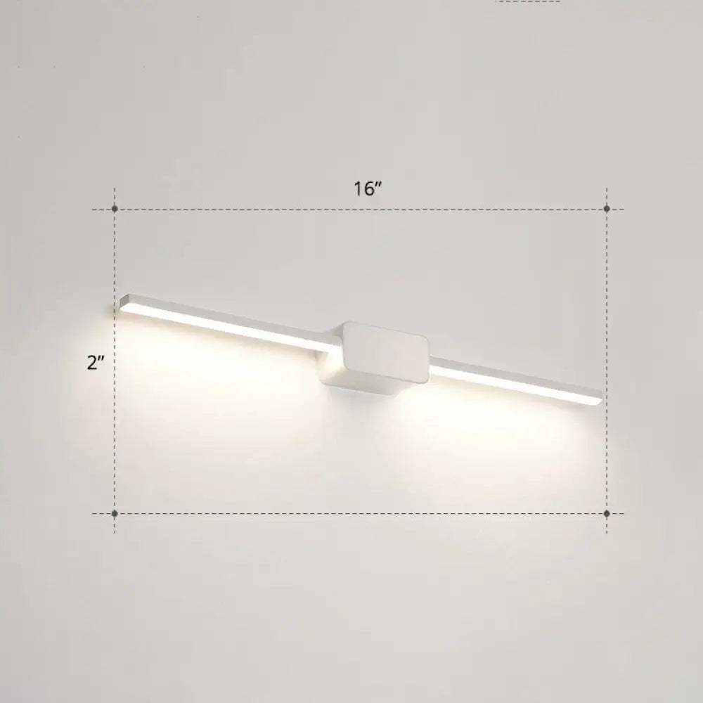 DecorBites™ Modern LED Wall-Mounted Vanity Lamp for Bathroom – Minimalistic Acrylic Pole Design