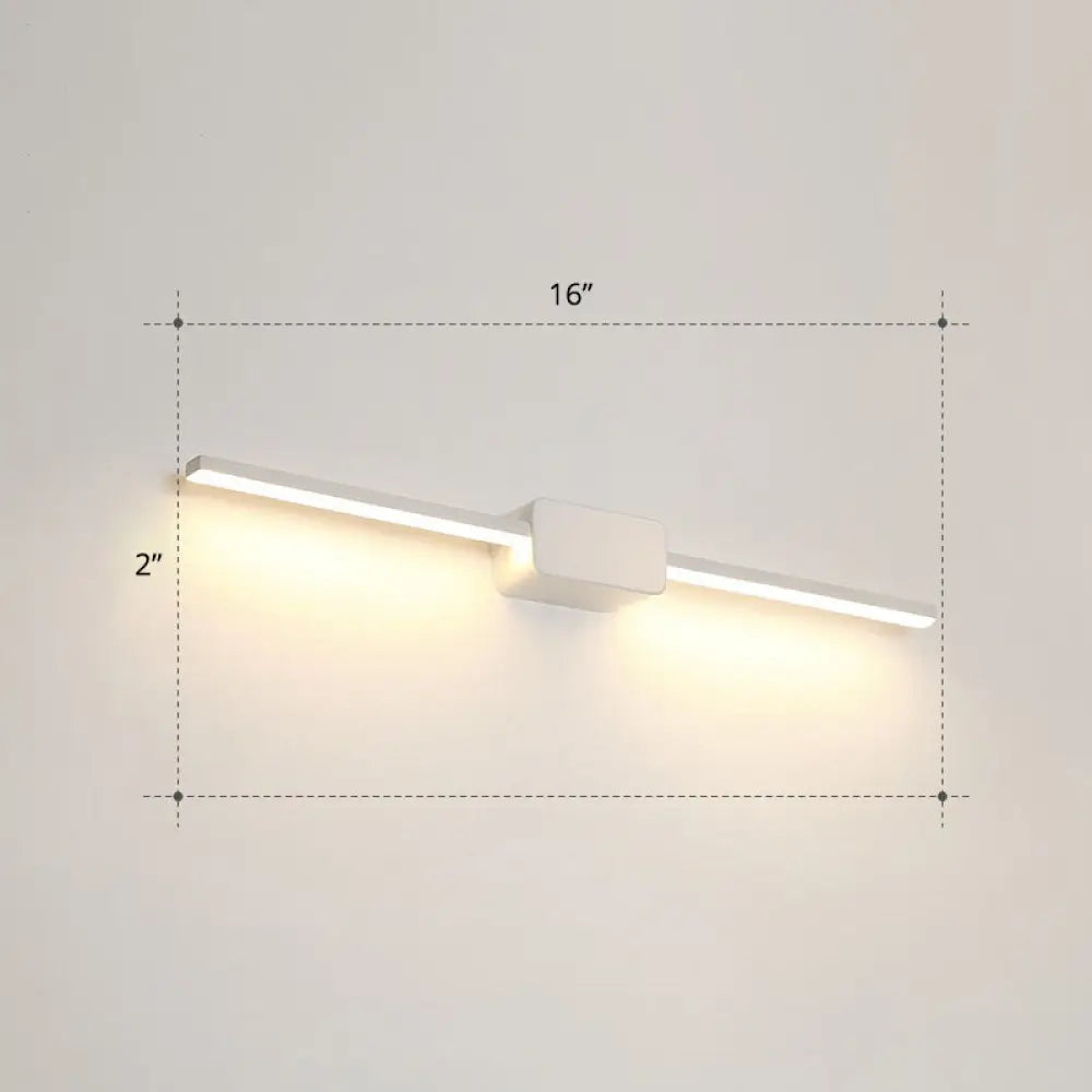 DecorBites™ Modern LED Wall-Mounted Vanity Lamp for Bathroom – Minimalistic Acrylic Pole Design