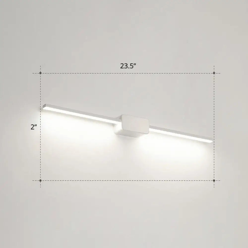 DecorBites™ Modern LED Wall-Mounted Vanity Lamp for Bathroom – Minimalistic Acrylic Pole Design