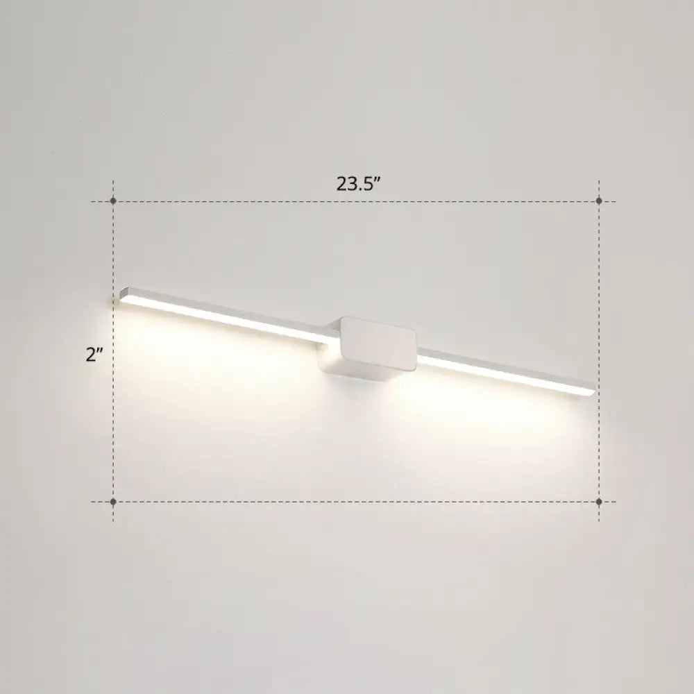 DecorBites™ Modern LED Wall-Mounted Vanity Lamp for Bathroom – Minimalistic Acrylic Pole Design