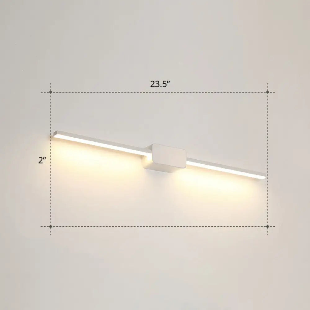DecorBites™ Modern LED Wall-Mounted Vanity Lamp for Bathroom – Minimalistic Acrylic Pole Design