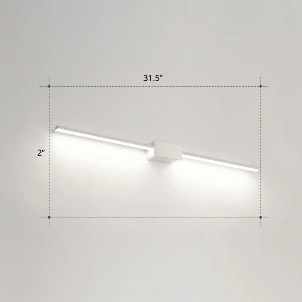 DecorBites™ Modern LED Wall-Mounted Vanity Lamp for Bathroom – Minimalistic Acrylic Pole Design