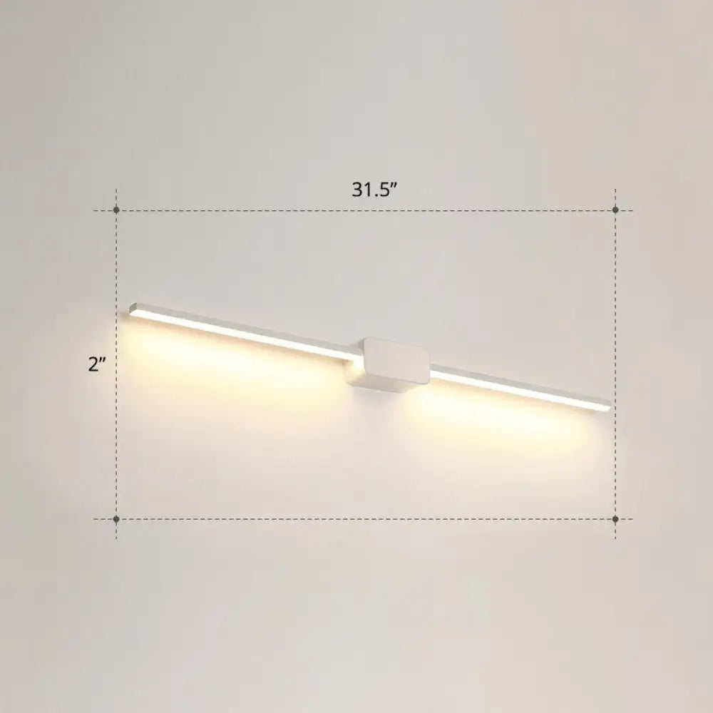 DecorBites™ Modern LED Wall-Mounted Vanity Lamp for Bathroom – Minimalistic Acrylic Pole Design
