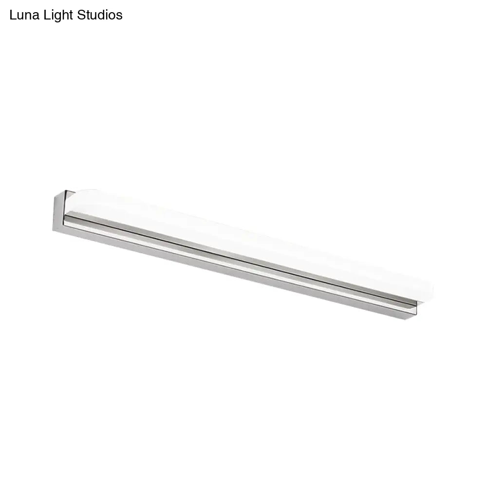 DecorBites™ Modern LED Wall Mounted Vanity Light with Acrylic Shade, Chrome Sconce Lighting in Warm/White, 16.5"/20.5" W
