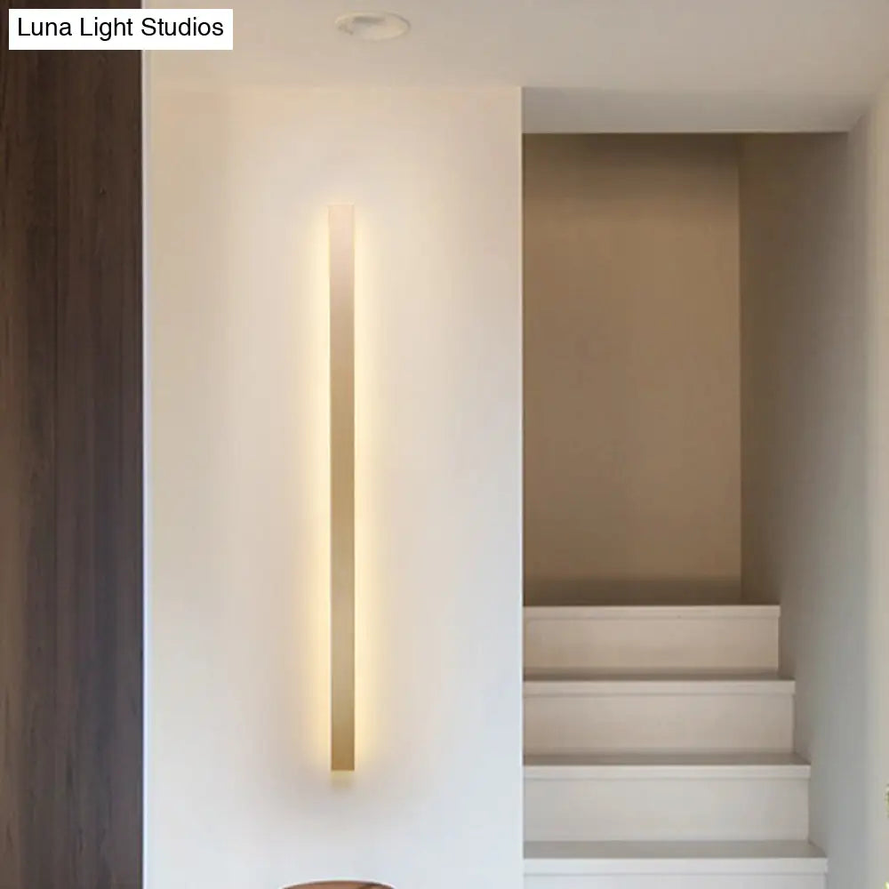 DecorBites™ Modern LED Wall Sconce Lamp - Simple Linear Stairway Light in Gold - White/Warm/Natural Light