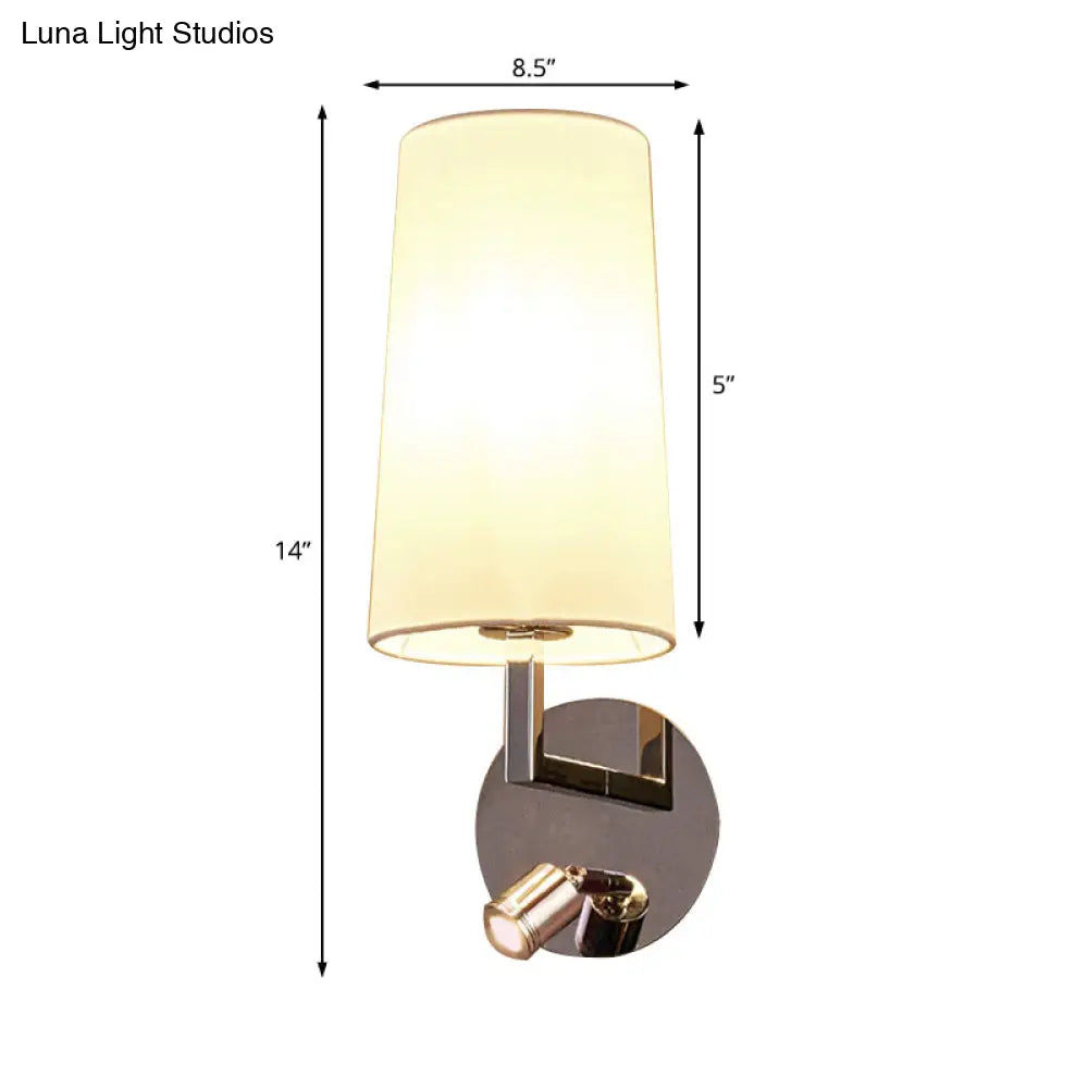 DecorBites™ Modern LED Wall Sconce Light in Chrome with Round/Rectangle Canopy
