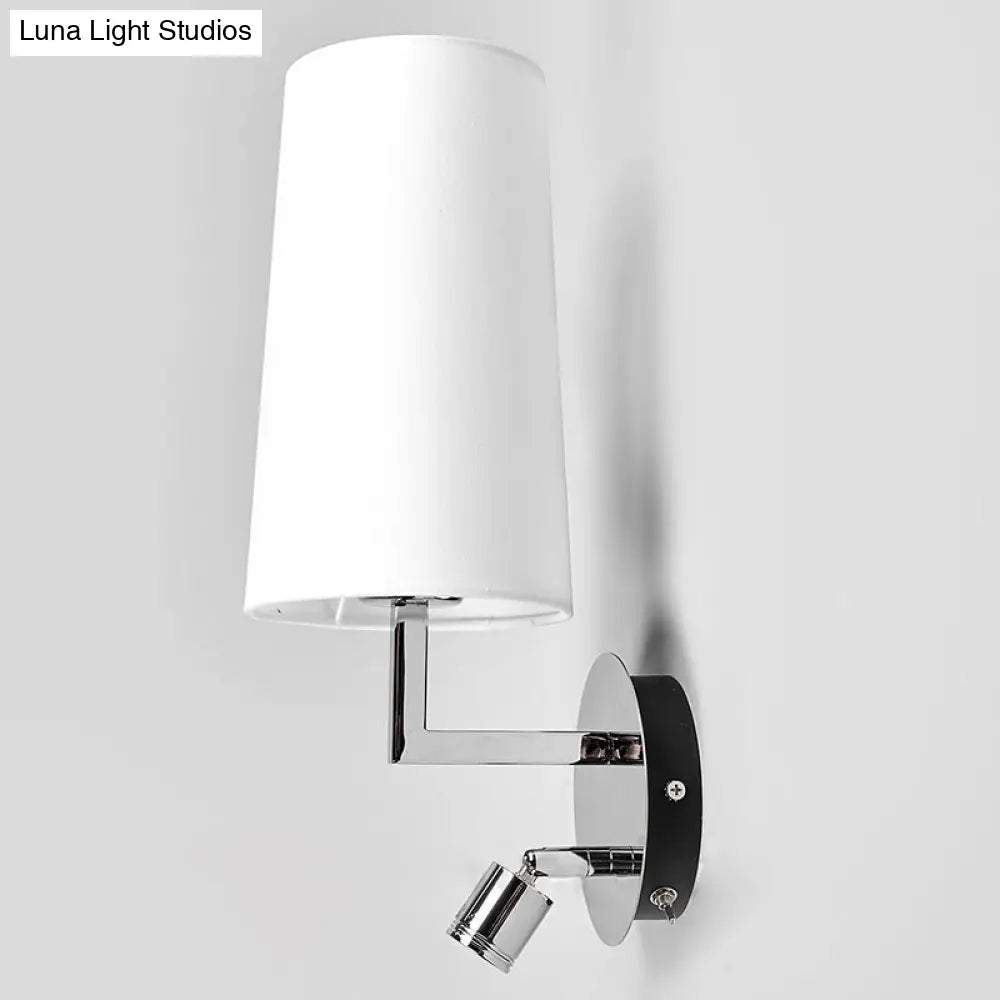 DecorBites™ Modern LED Wall Sconce Light in Chrome with Round/Rectangle Canopy