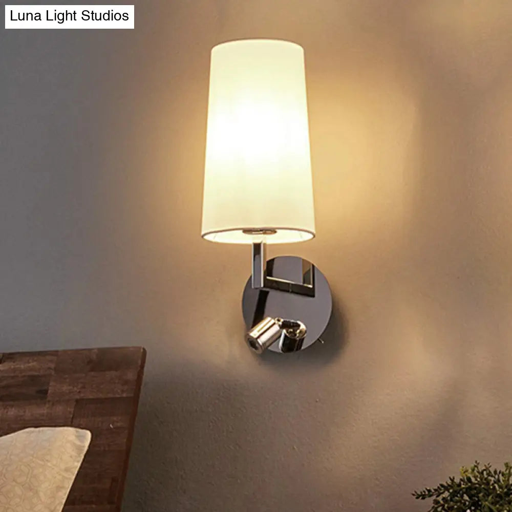 DecorBites™ Modern LED Wall Sconce Light in Chrome with Round/Rectangle Canopy