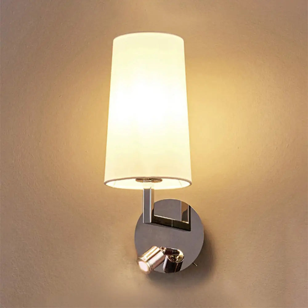 DecorBites™ Modern LED Wall Sconce Light in Chrome with Round/Rectangle Canopy