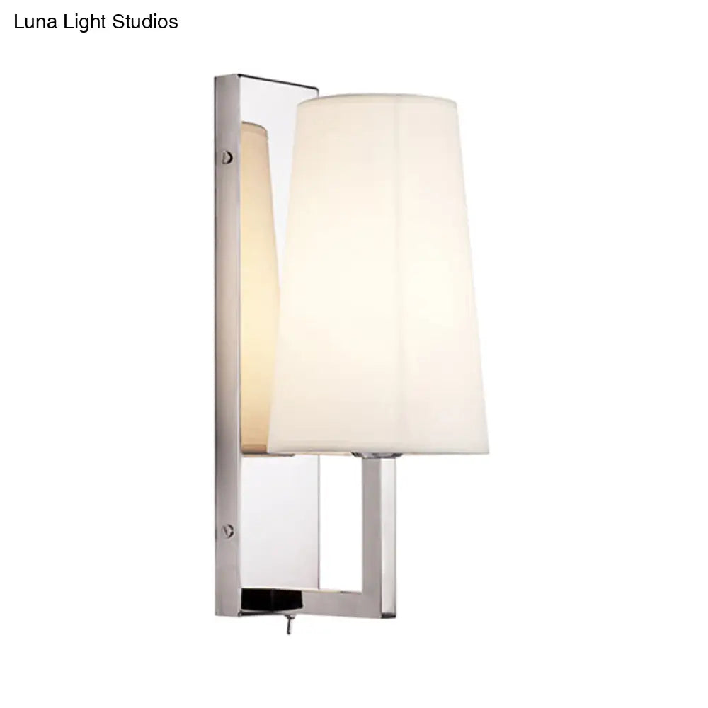 DecorBites™ Modern LED Wall Sconce Light in Chrome with Round/Rectangle Canopy