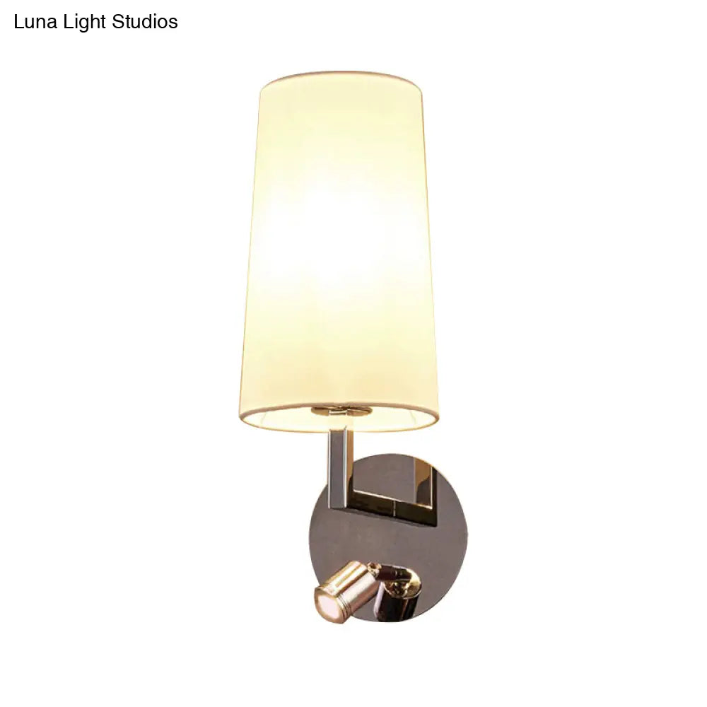 DecorBites™ Modern LED Wall Sconce Light in Chrome with Round/Rectangle Canopy