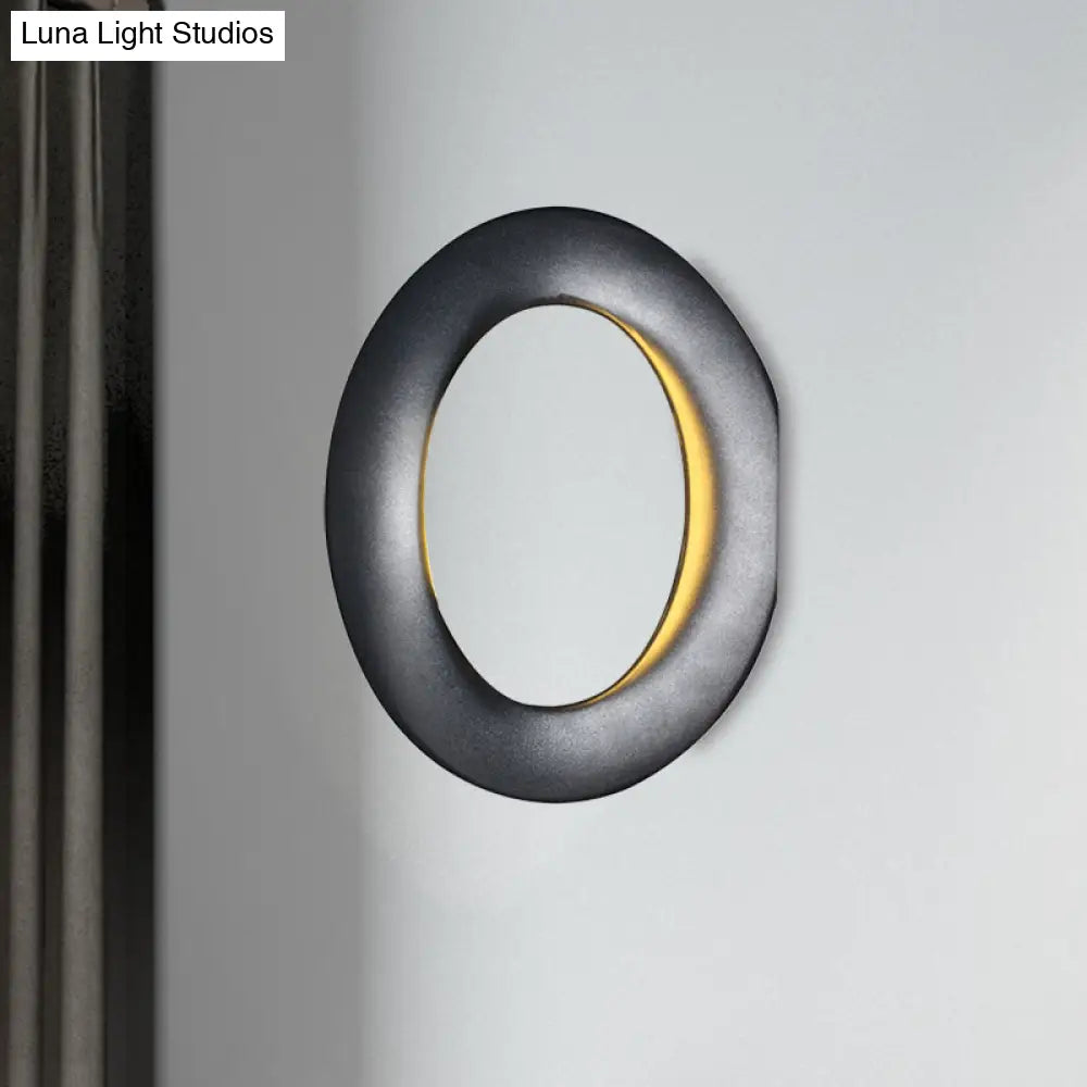 DecorBites™ Modern LED Wall Sconce with Black/White Aluminum Shade for Bedroom