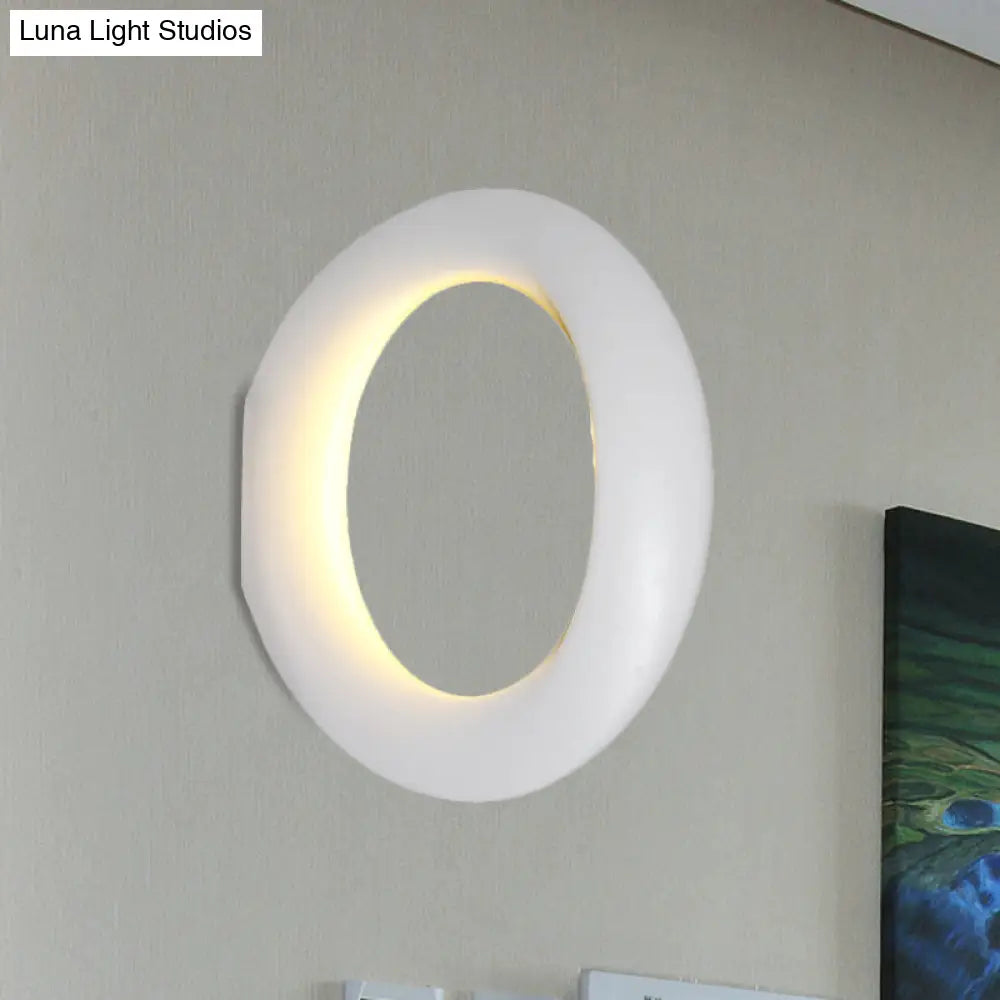 DecorBites™ Modern LED Wall Sconce with Black/White Aluminum Shade for Bedroom
