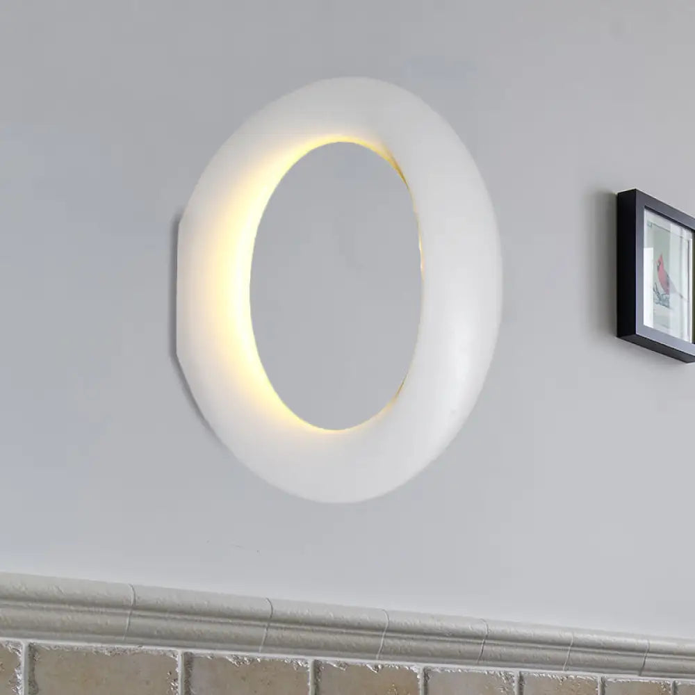 DecorBites™ Modern LED Wall Sconce with Black/White Aluminum Shade for Bedroom