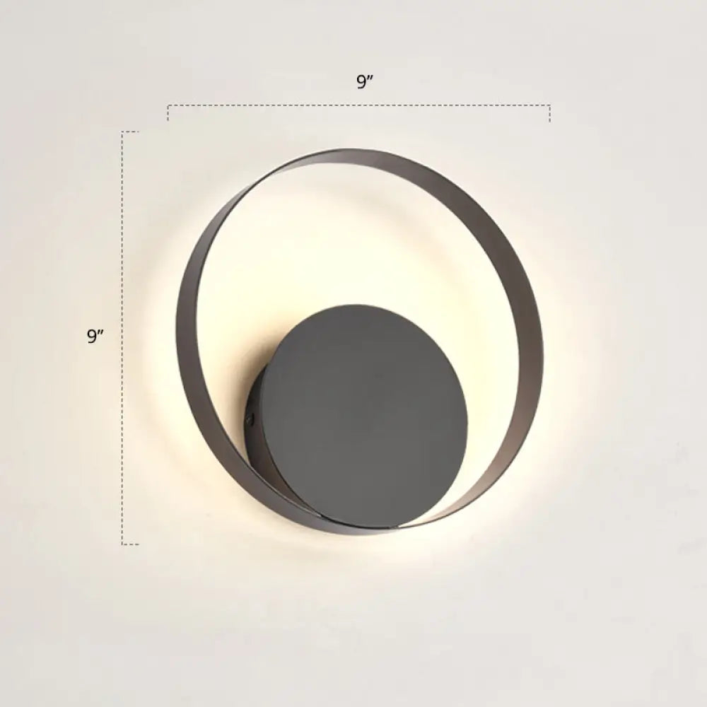 DecorBites™ Modern LED Wall Sconce with Nordic Geometric Design in Grey Metal