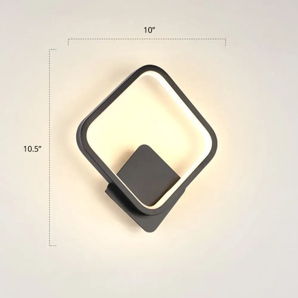 DecorBites™ Modern LED Wall Sconce with Nordic Geometric Design in Grey Metal