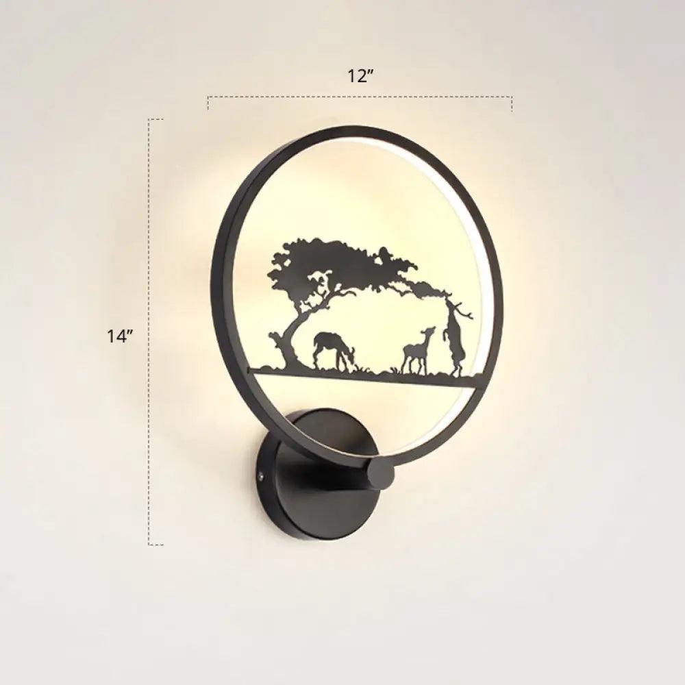 DecorBites™ Modern LED Wall Sconce with Nordic Geometric Design in Grey Metal