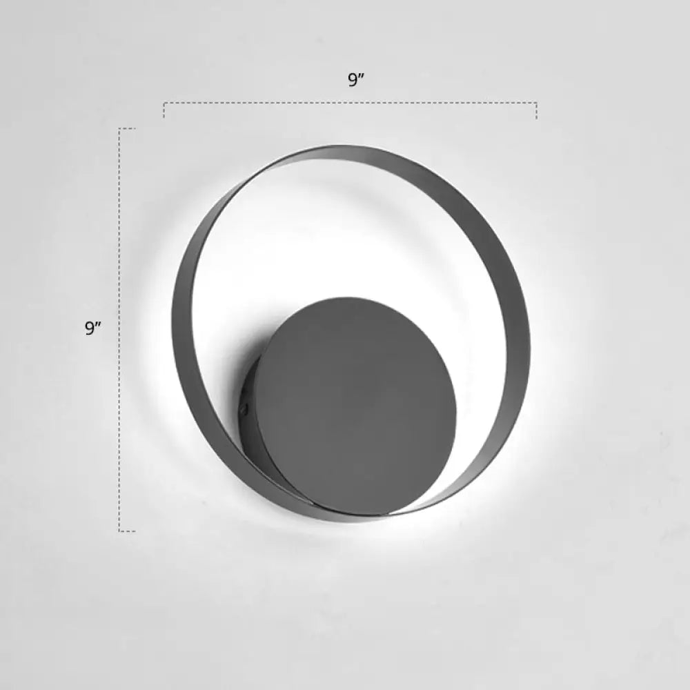 DecorBites™ Modern LED Wall Sconce with Nordic Geometric Design in Grey Metal