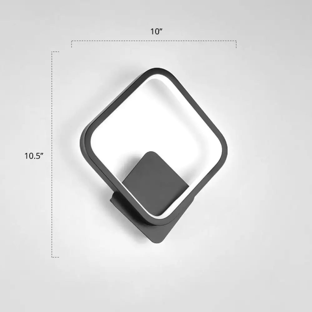 DecorBites™ Modern LED Wall Sconce with Nordic Geometric Design in Grey Metal