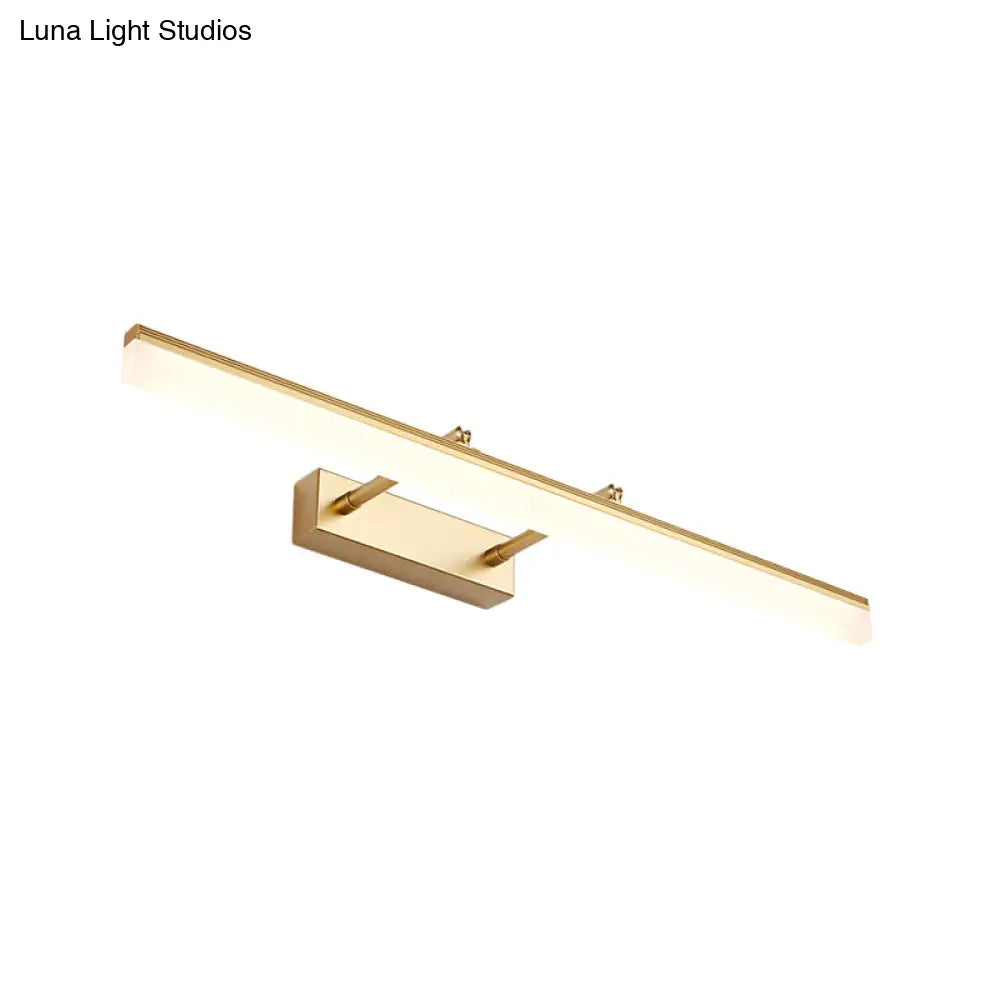 DecorBites™ Modern Linear Acrylic Vanity Lamp: 16"/19.5" LED Gold Wall Lighting Fixture