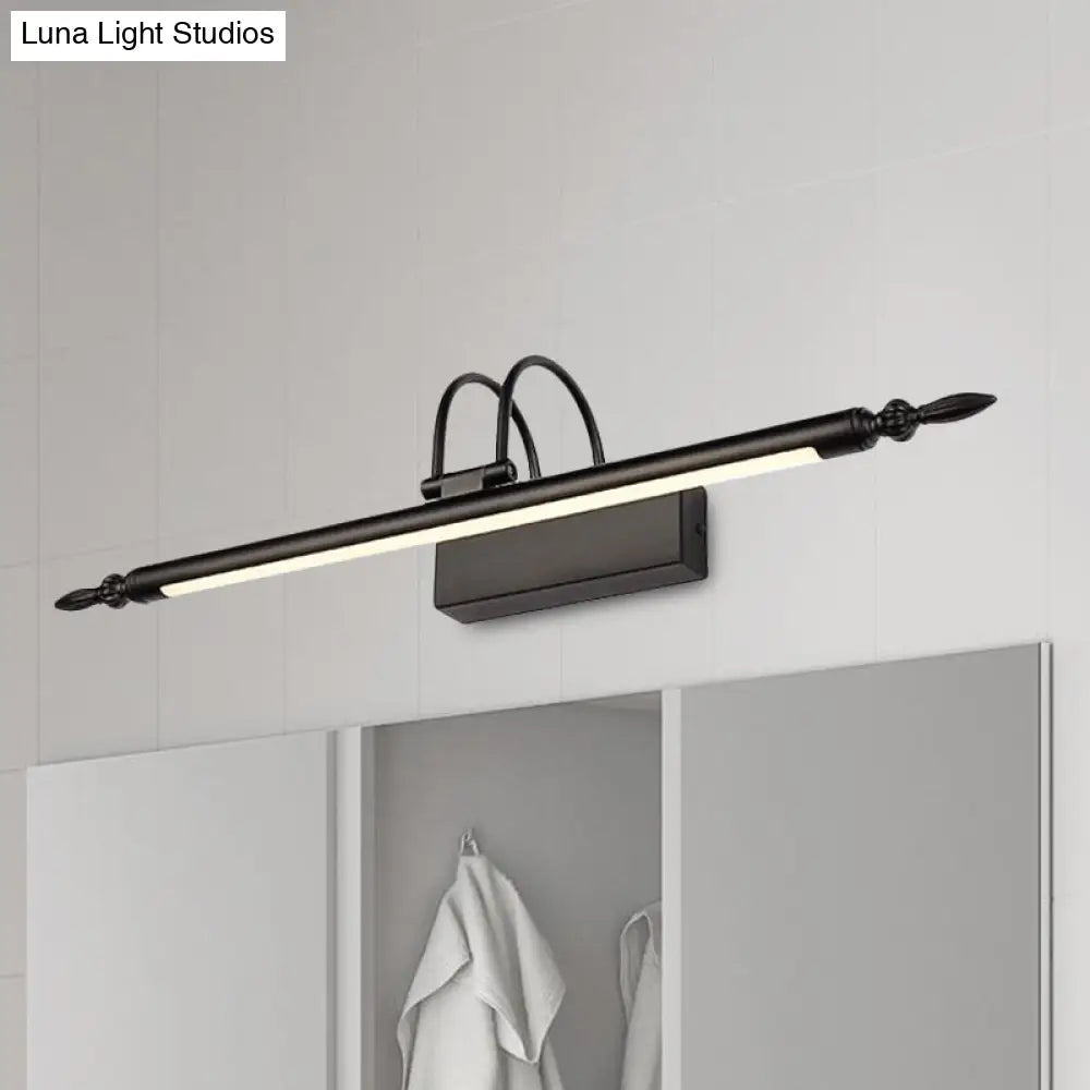 DecorBites™ Modern Linear LED Vanity Lighting for Bathroom - Metallic Finish, 22"/26" Wide, Black/White, Warm Light