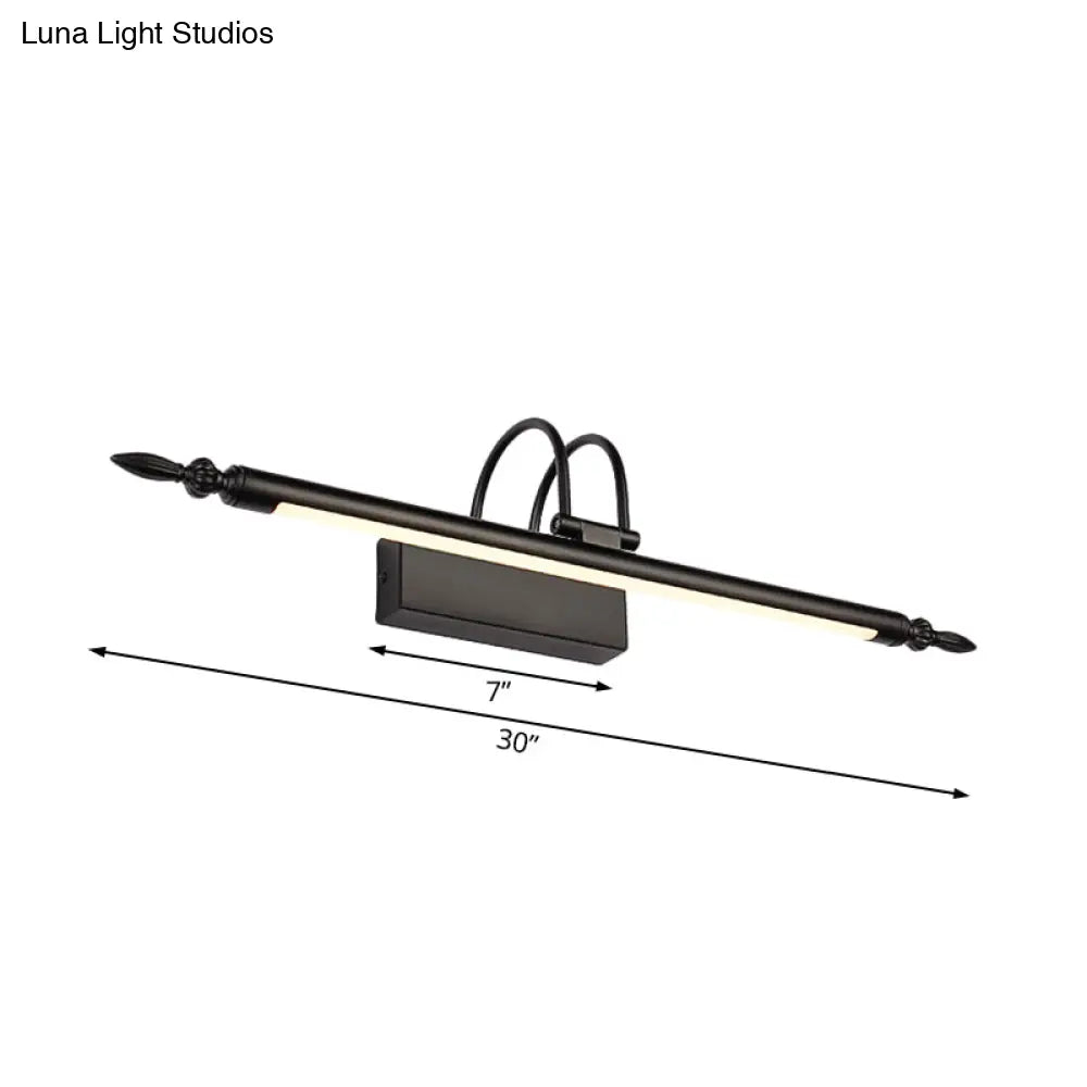 DecorBites™ Modern Linear LED Vanity Lighting for Bathroom - Metallic Finish, 22"/26" Wide, Black/White, Warm Light