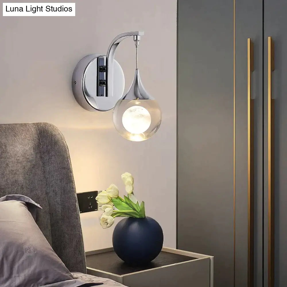 DecorBites™ Modern Luxurious Crystal Led Wall Lamp Sconce for Bedroom