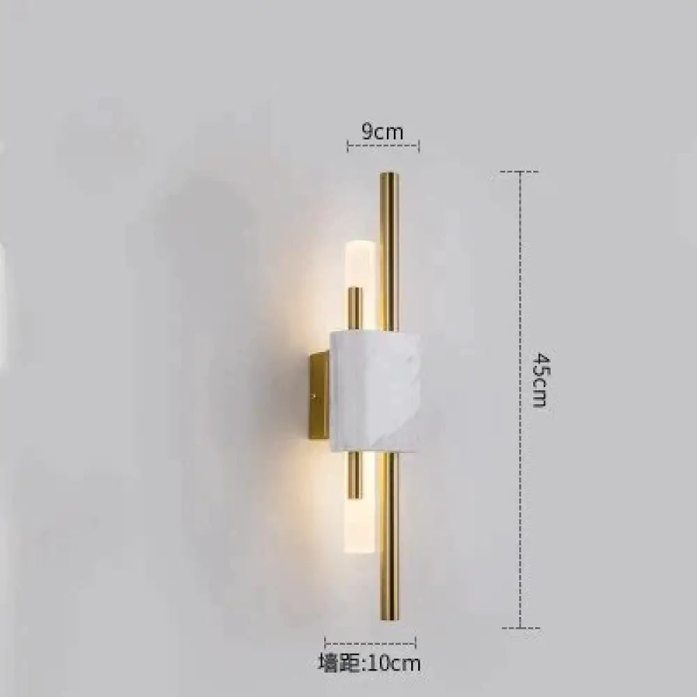 DecorBites™ Modern Marble Led  Wall Lamp For Living Room Bedroom Bathroom Loft Decor