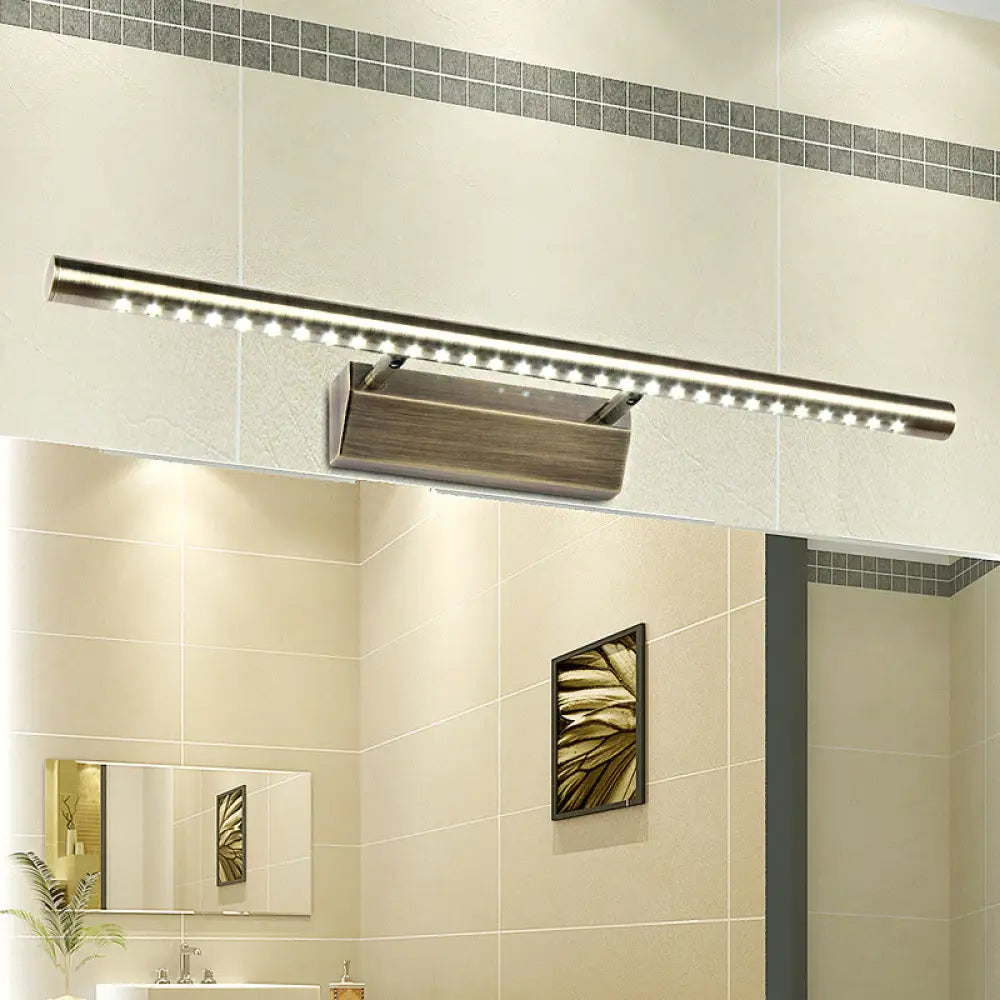 DecorBites™ Modern Metal Bronze LED Wall Mounted Vanity Light with Slim Design and Warm White Lighting, 16"/21.5" Wide