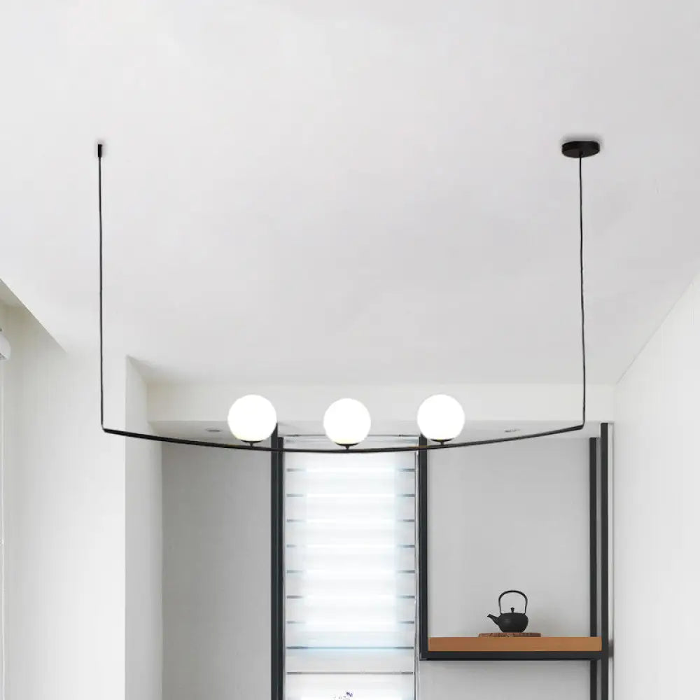 DecorBites™ Modern Metal Chandelier: 2/3-Light Bubble Island Light in Black/Gold - Simple and Stylish