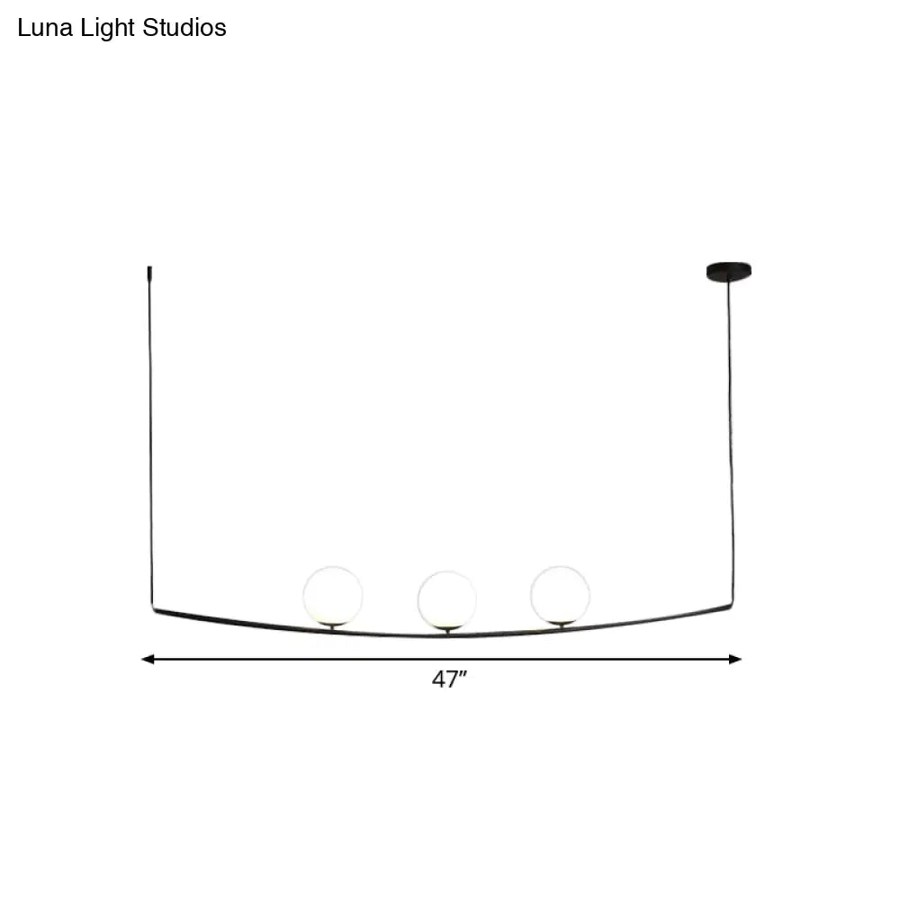 DecorBites™ Modern Metal Chandelier: 2/3-Light Bubble Island Light in Black/Gold - Simple and Stylish