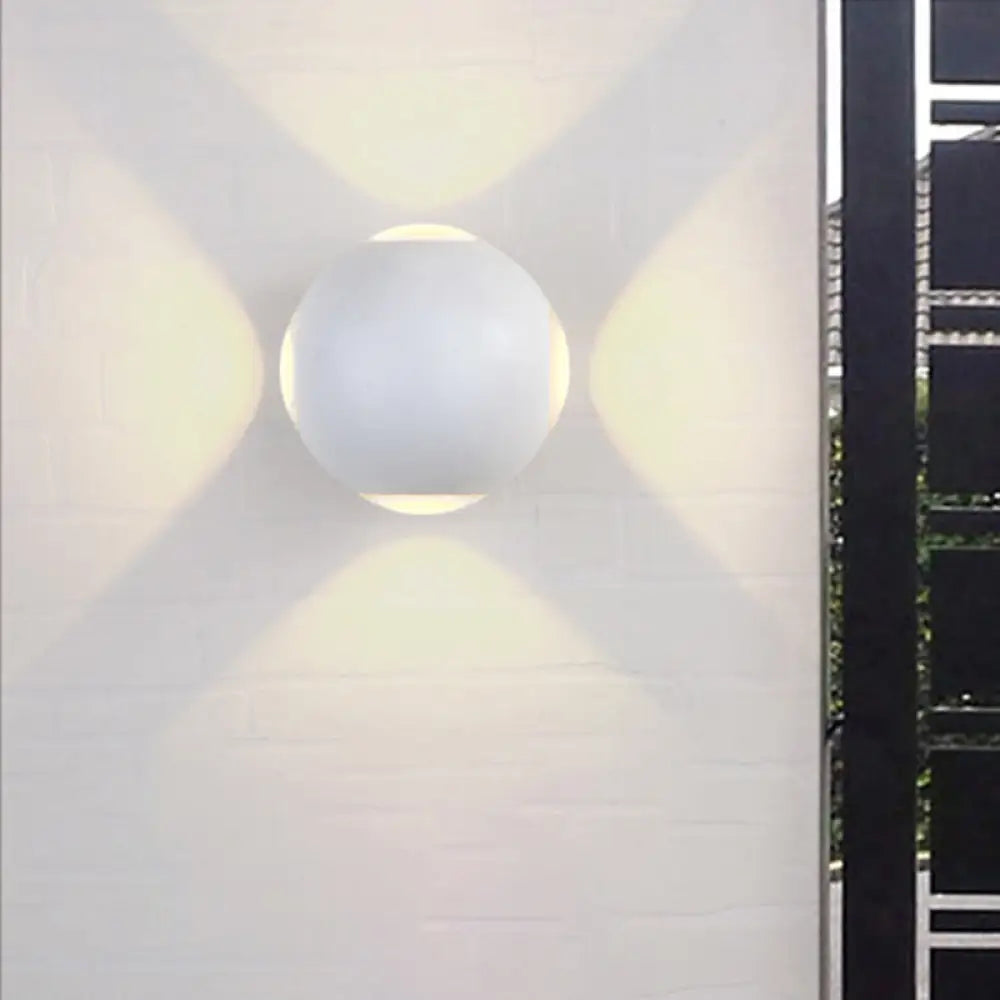 DecorBites™ Modern Metal Flush Wall Sconce: Nordic 4-Light Dome Wall Mount Lamp in Black/White