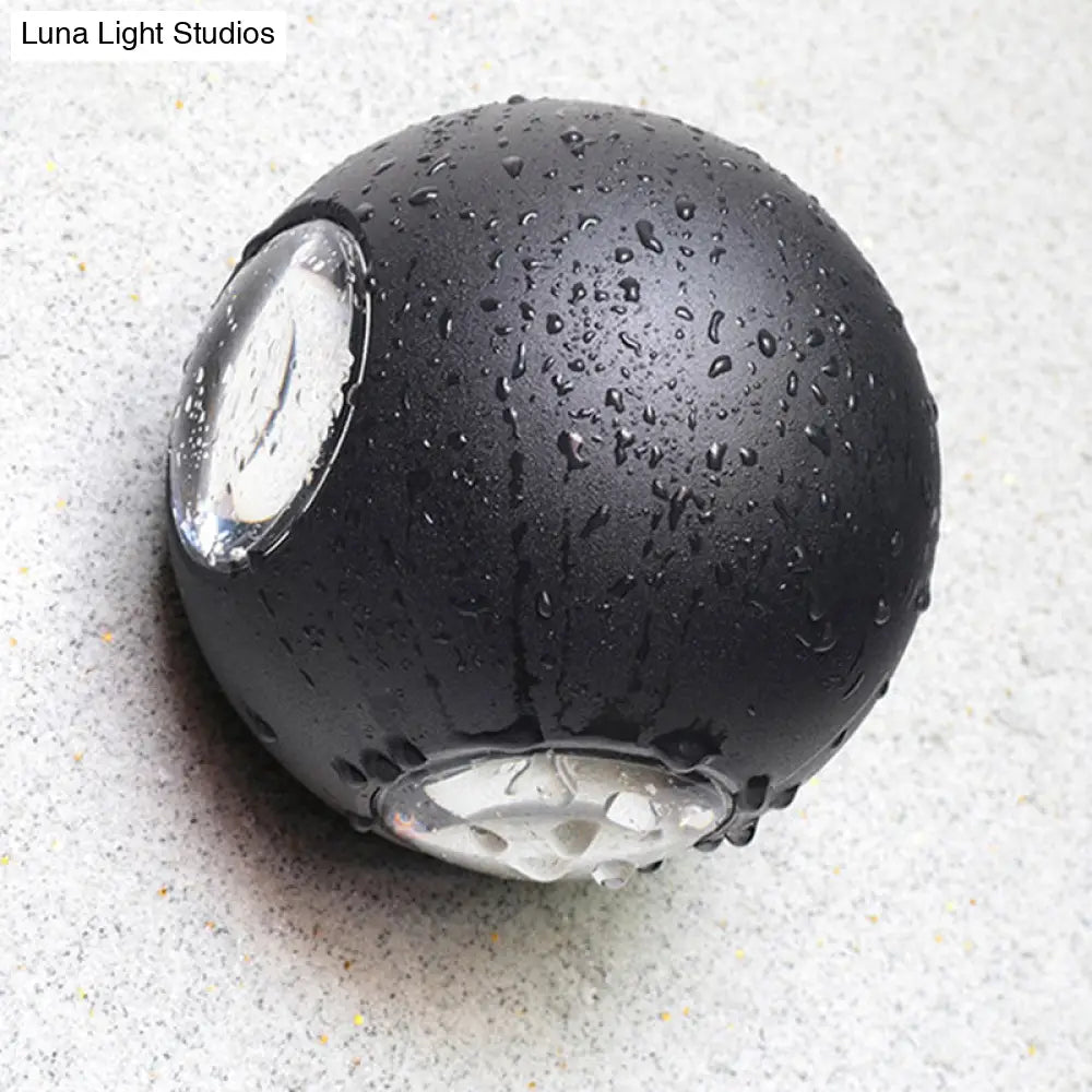 DecorBites™ Modern Metal Flush Wall Sconce: Nordic 4-Light Dome Wall Mount Lamp in Black/White