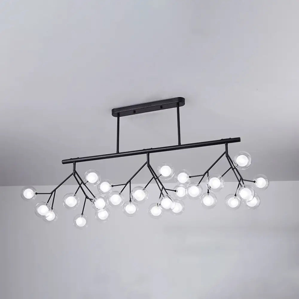 DecorBites™ Modern Metal Linear Island Light: Branching LED Pendant Fixture