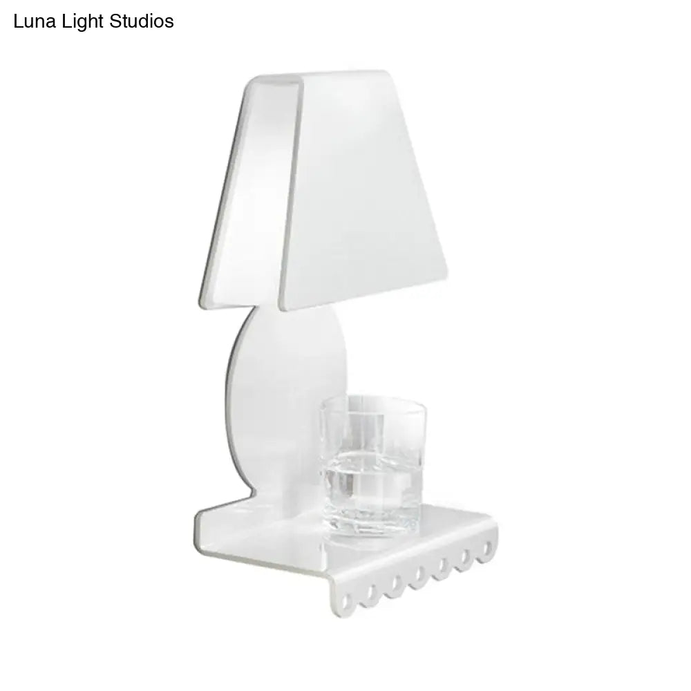 DecorBites™ Modern Metal Trapezoid Wall Sconce Light for Bedroom - White Lighting Fixture