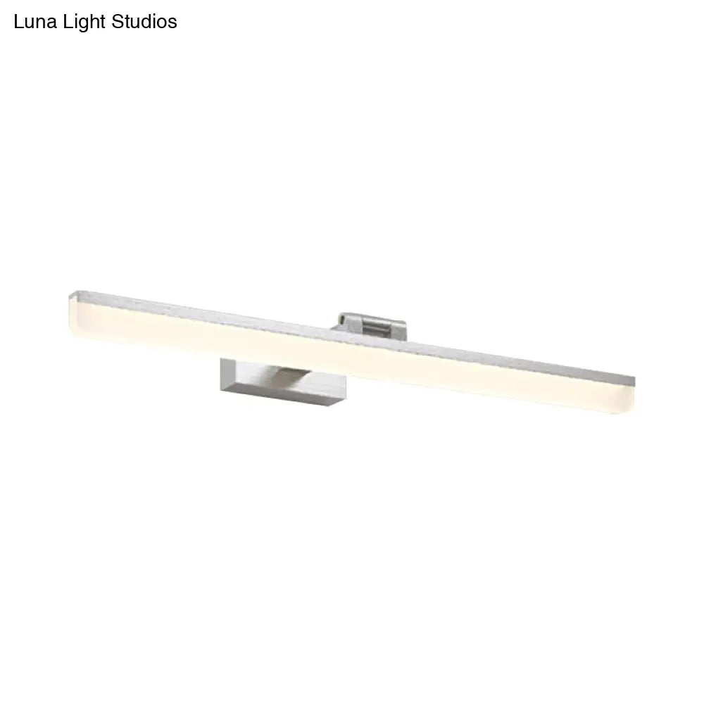 DecorBites™ Modern Metal Vanity Wall Sconce with LED Lights - Curved Arm, 3 Gears - 16.5"/28"/22.5" Wide in Black/Silver/Coffee