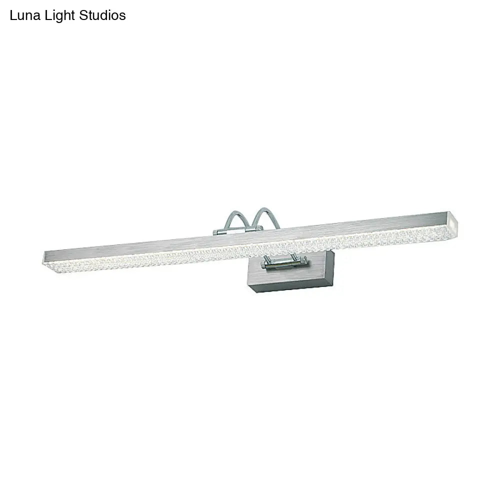 DecorBites™ Modern Metal Vanity Wall Sconce with LED Lights - Curved Arm, 3 Gears - 16.5"/28"/22.5" Wide in Black/Silver/Coffee
