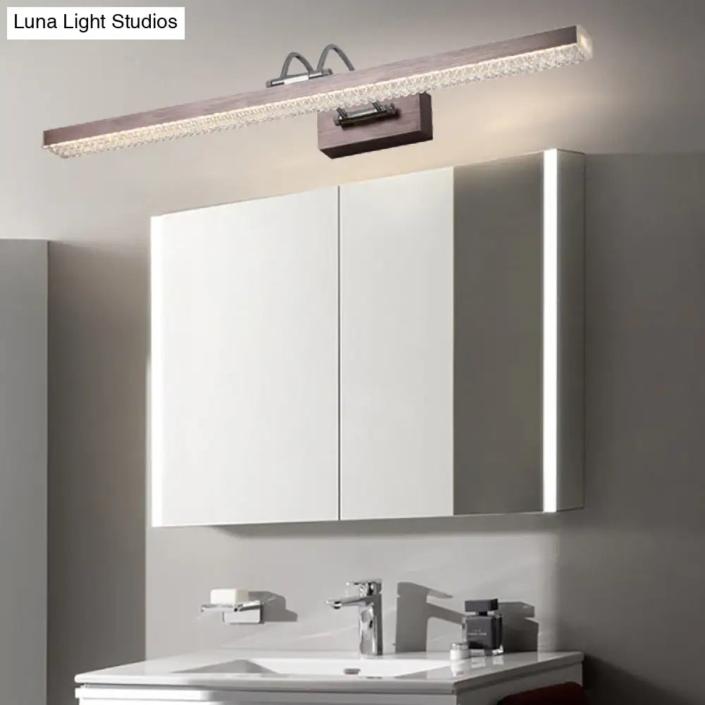 DecorBites™ Modern Metal Vanity Wall Sconce with LED Lights - Curved Arm, 3 Gears - 16.5"/28"/22.5" Wide in Black/Silver/Coffee