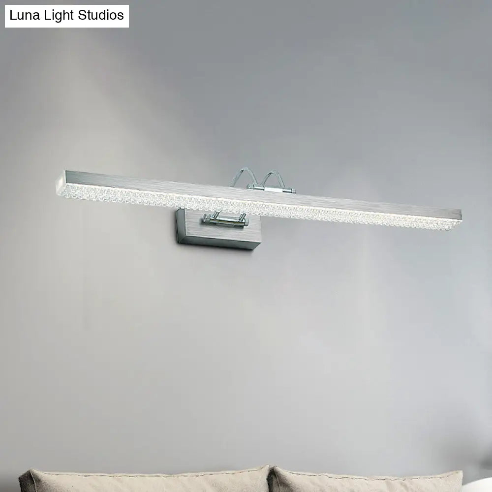 DecorBites™ Modern Metal Vanity Wall Sconce with LED Lights - Curved Arm, 3 Gears - 16.5"/28"/22.5" Wide in Black/Silver/Coffee