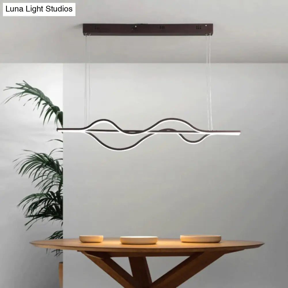 DecorBites™ Modern Metallic LED Pendant Light for Dining Room and Island in Coffee