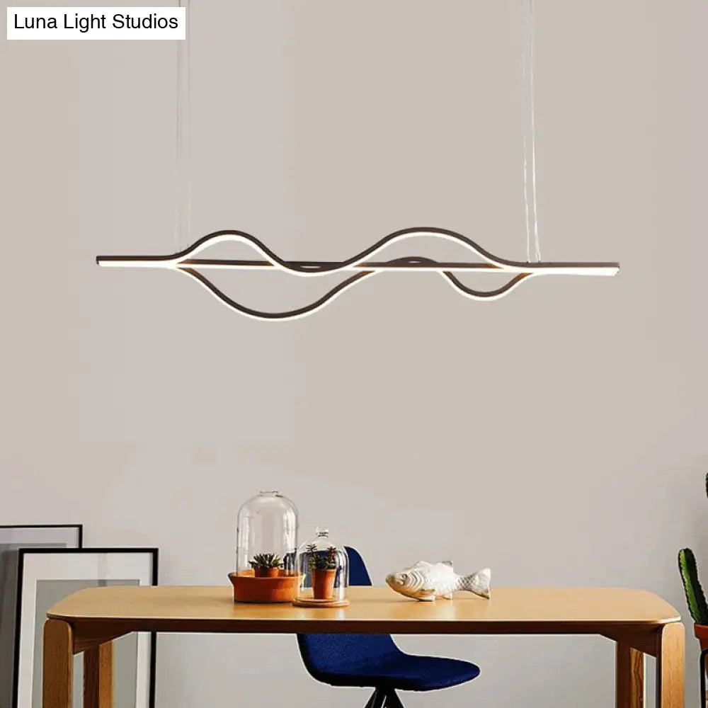 DecorBites™ Modern Metallic LED Pendant Light for Dining Room and Island in Coffee