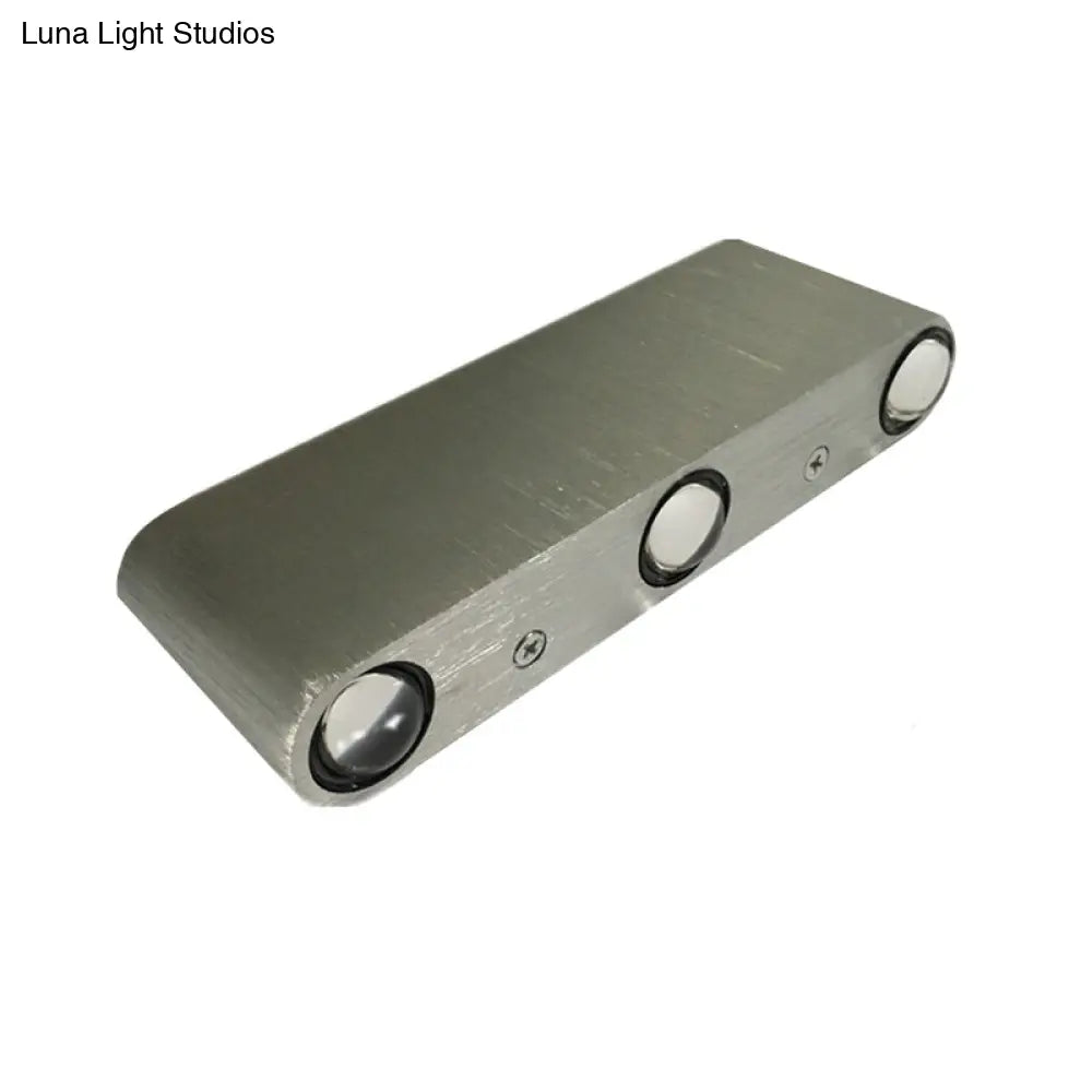 DecorBites™ Modern Metallic LED Sconce Light with Wall Mount - Rectangular Design, Nickel Finish, 7"/7.5" Width