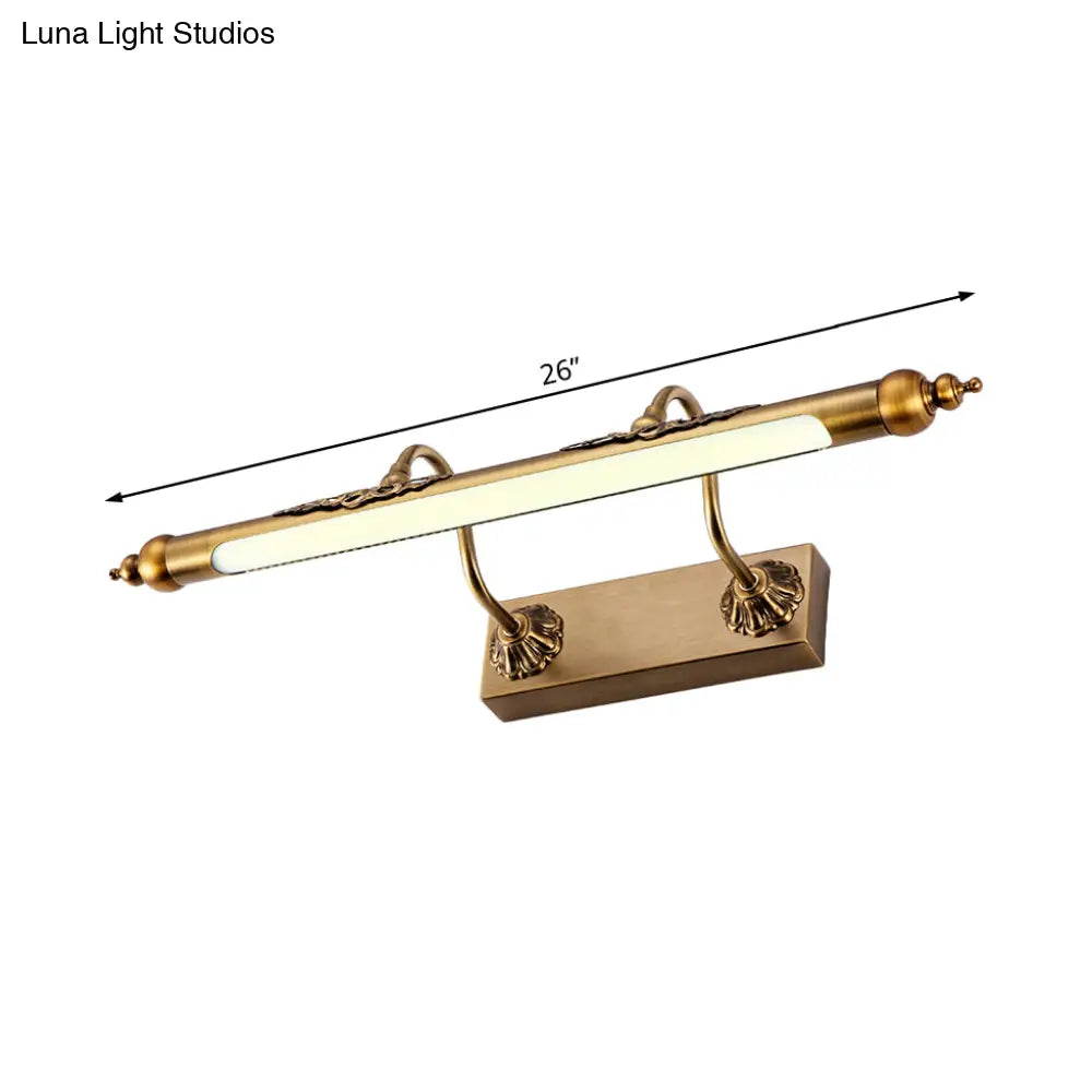 DecorBites™ Modern Metallic Linear Vanity Light - LED Brass Wall Sconce Lighting for Bathroom (18"/21.5" Wide) - Warm/White Lighting