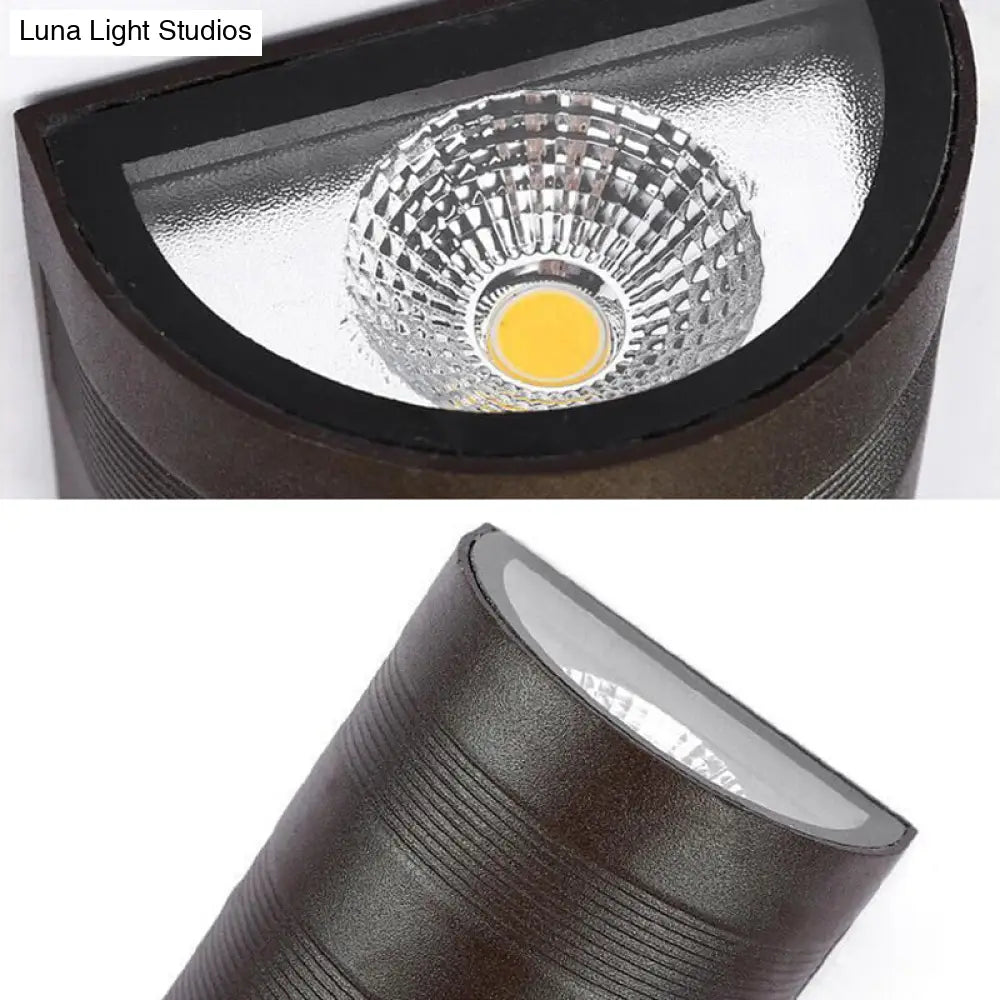 DecorBites™ Modern Metallic Wall Lamp - 2-Head Black Half-Cylinder with Warm/White Lighting