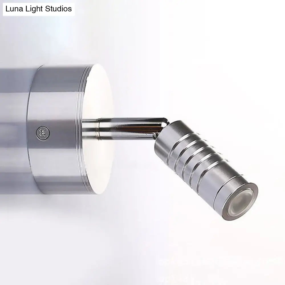DecorBites™ Modern Mini Tubed LED Wall Lamp- Bathroom Chrome Sconce Light Fixture in Warm/White Lighting