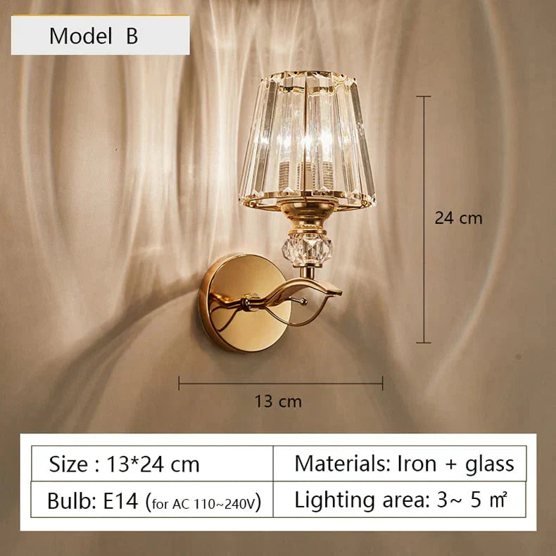 DecorBites™ Modern Minimalist Wall Lamp with Glass Shade for Bedside Lighting Living Room Lighting
