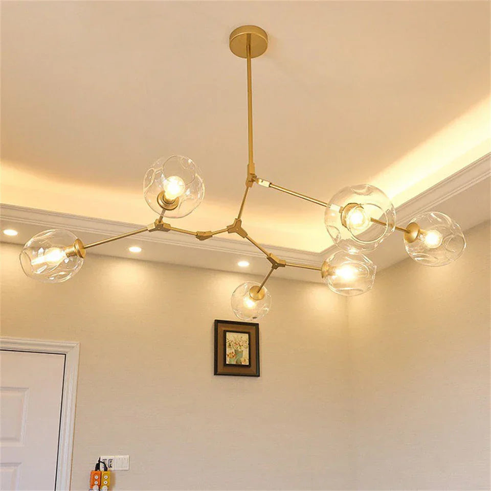 DecorBites™ Modern Nordic Glass Chandeliers with LED Lighting