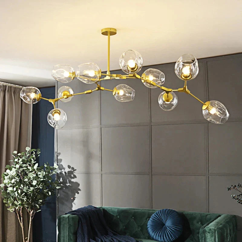 DecorBites™ Modern Nordic Glass Chandeliers with LED Lighting