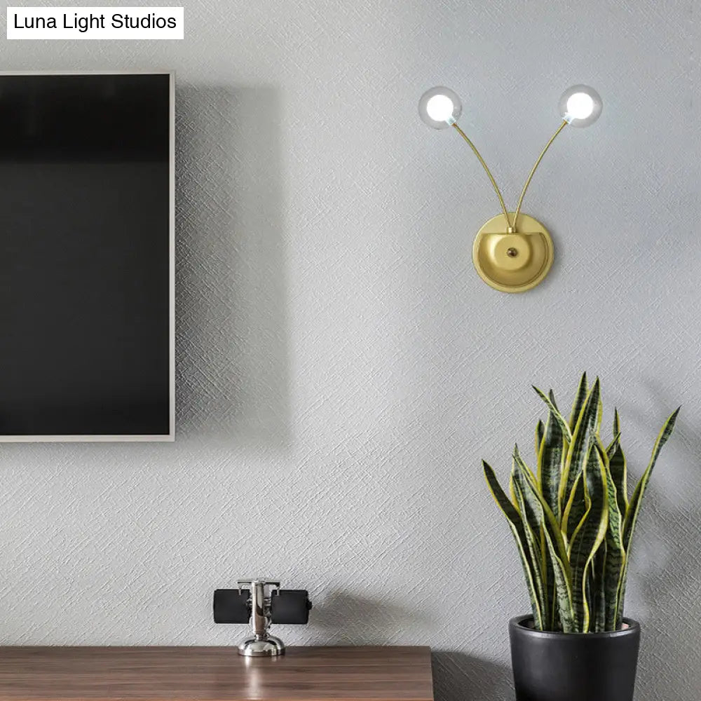 DecorBites™ Modern Nordic Glass LED Wall Mounted Light for Shaded Living Rooms