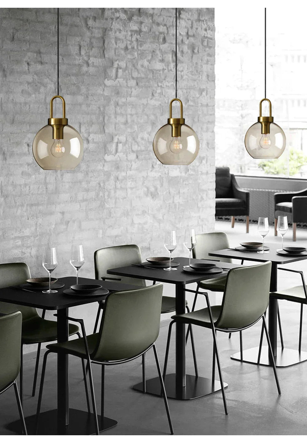 DecorBites™ Modern Nordic Glass Pendant Light for Kitchen & Restaurant